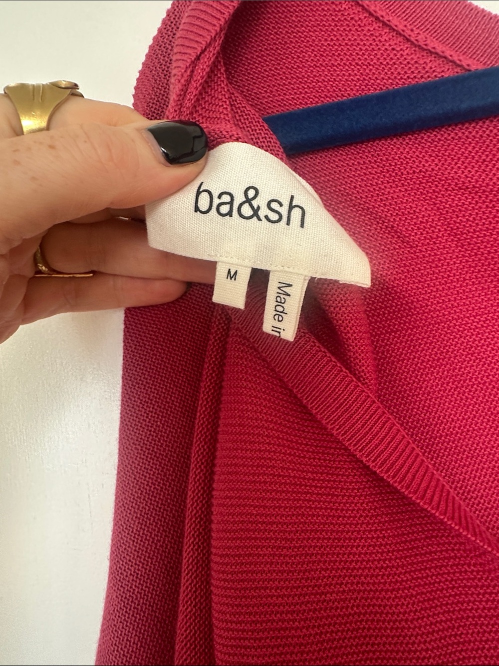 ba&sh Deep Red V-Neck Lightweight Sweater - Picture 5 of 8